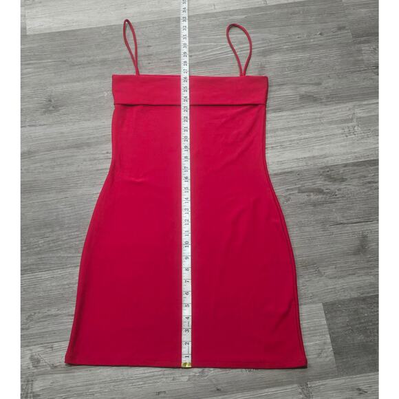 Sexy Bright Red Spaghetti Strap Fitted Mini Dress - Picture 6 of 7
